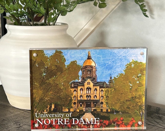 Notre Dame Art Print | Fighting Irish Graduation Alumni Desk Decor