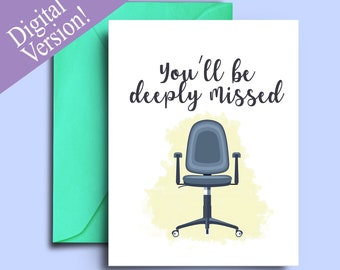 Tarjeta de despedida para un compañero de trabajo: Te extrañaremos mucho (PDF)