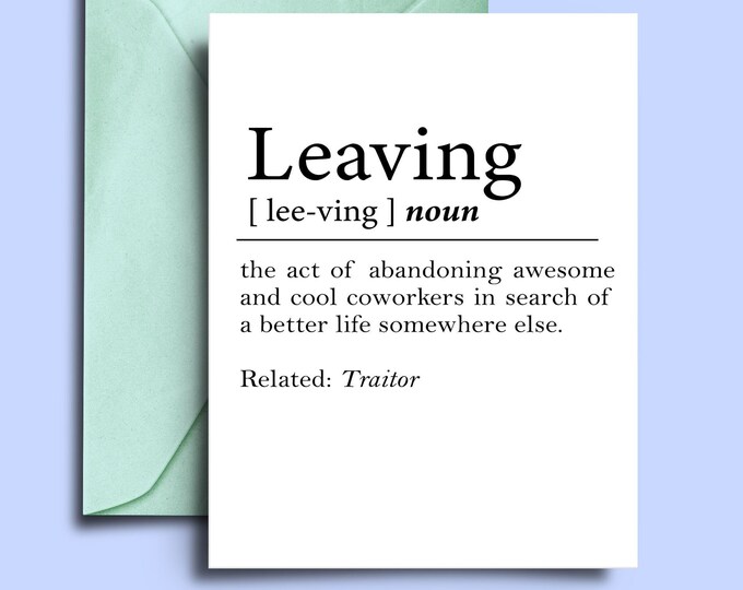 DIY Printable Farewell Card for Coworker Leaving, Goodbye Note for ...