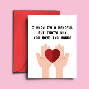 Carte d'anniversaire drôle/carte d'amour pour mari, femme, fiancé, petite amie, petit ami - Je sais que je suis une poignée mais c'est pourquoi vous en avez deux...