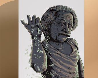 Lustige Albert Einstein Abschlusskarte: Wissenschaft Physiker Geschenk