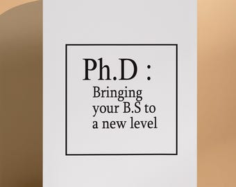 Lustige PhD Graduierung Karte: Sarkastisches Doktorat Geschenk