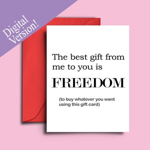 Biglietto divertente stampabile per compleanno, San Valentino, anniversario, biglietto di ringraziamento per i migliori amici, buono regalo divertente. Nota buono regalo Etsy Amazon
