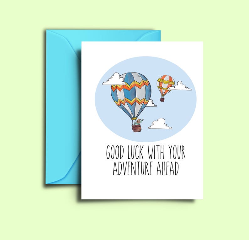 farewell card for friends hot air balloon printable good