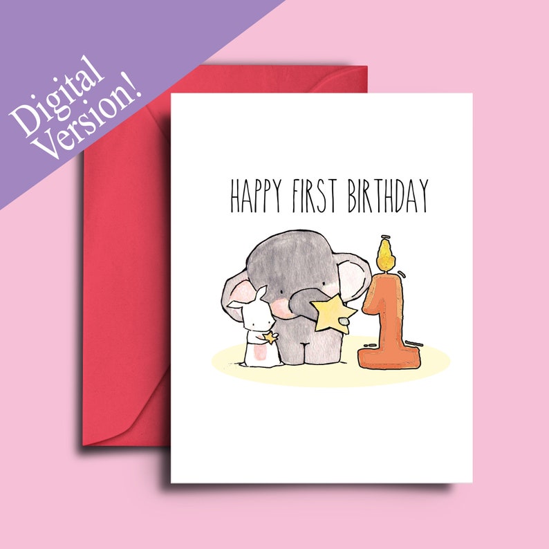 baby-first-birthday-card-1-year-old-girl-baby-1st-birthday-etsy