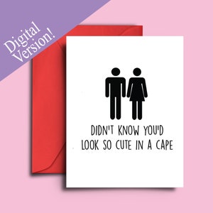 Lustige Gay Jubiläumskarte für Gay Boyfriend, Gay Husband, Gay Friends - Liebeskarte für LGBT, Sofortiger Download PDF Dateien