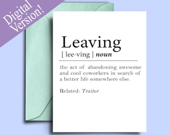 Printable Sarcastic Farewell Card Goodbye Card for Coworkers - Etsy Finland Printable Sarcastic Farewell Card Goodbye Card for Coworkers - Etsy Finland