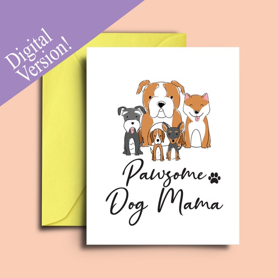 Mothers Day Card From The Dog Mum Mam Mom Fur Baby Basset Hound