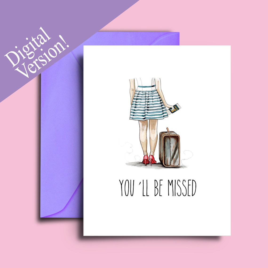 Goodbye Cards for Friends Going Away Card Printable A5 Etsy