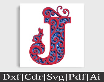 Download Layered Monogram Svg Etsy
