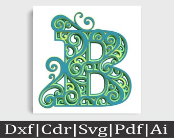 Download Layered Monogram Svg Etsy