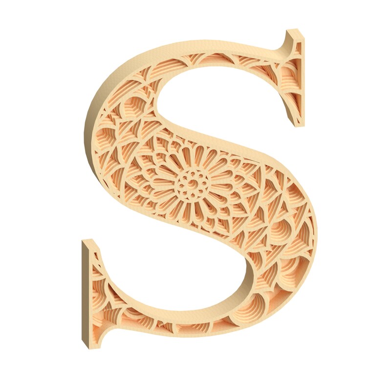 Download Mdc071 Layered Alphabet Svg Svg For Cricut Digital Product 3d Multilayer Mandala Glowforge Files Layered Letters Svg Layered Letter S Digital Art Collectibles Myriam Com Tn