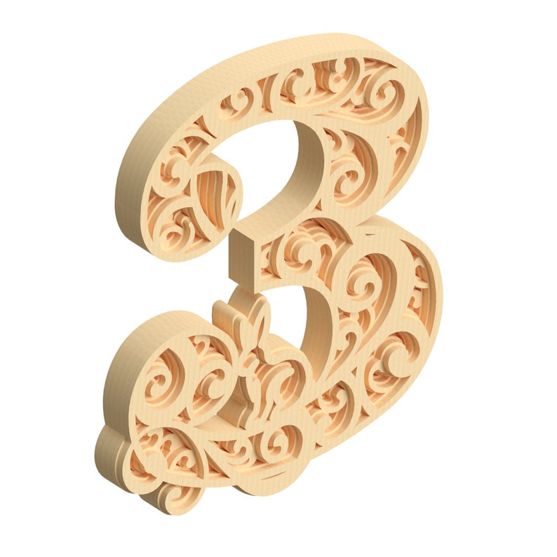Download Mdc168 Layered Alphabet Svg Layered Monogram Svg Layered Number 3 For Laser Cut Art Collectibles Digital 330 Co Il