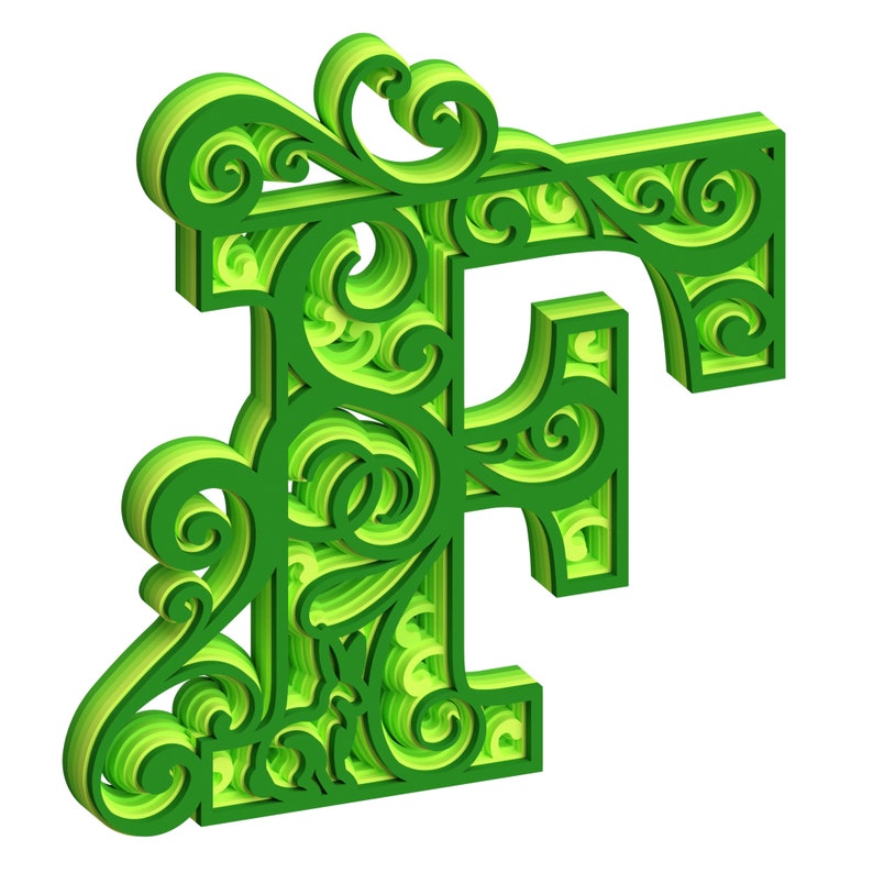Download Mdc144 Layered Letter F For Laser Cut Layered Monogram Svg Layered Alphabet Svg Digital Art Collectibles Kromasol Com