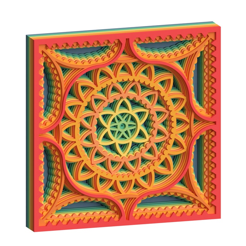 Download 3d Multilayer Mandala Glowforge Files Layered Mandala Svg For Laser Cut Svg For Cricut Mdc045 Drawing Illustration Art Collectibles Commentfer Fr