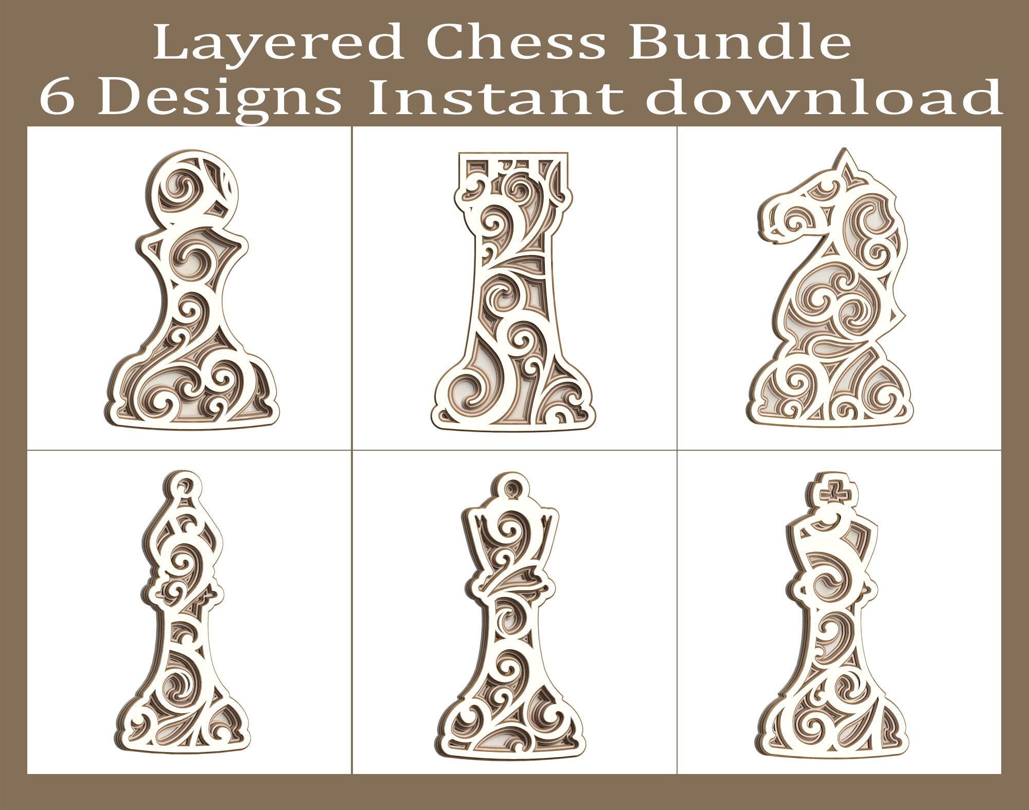 Chess Piece Figures. SVG File for Cricut Graphic by artychoke.design ·  Creative Fabrica