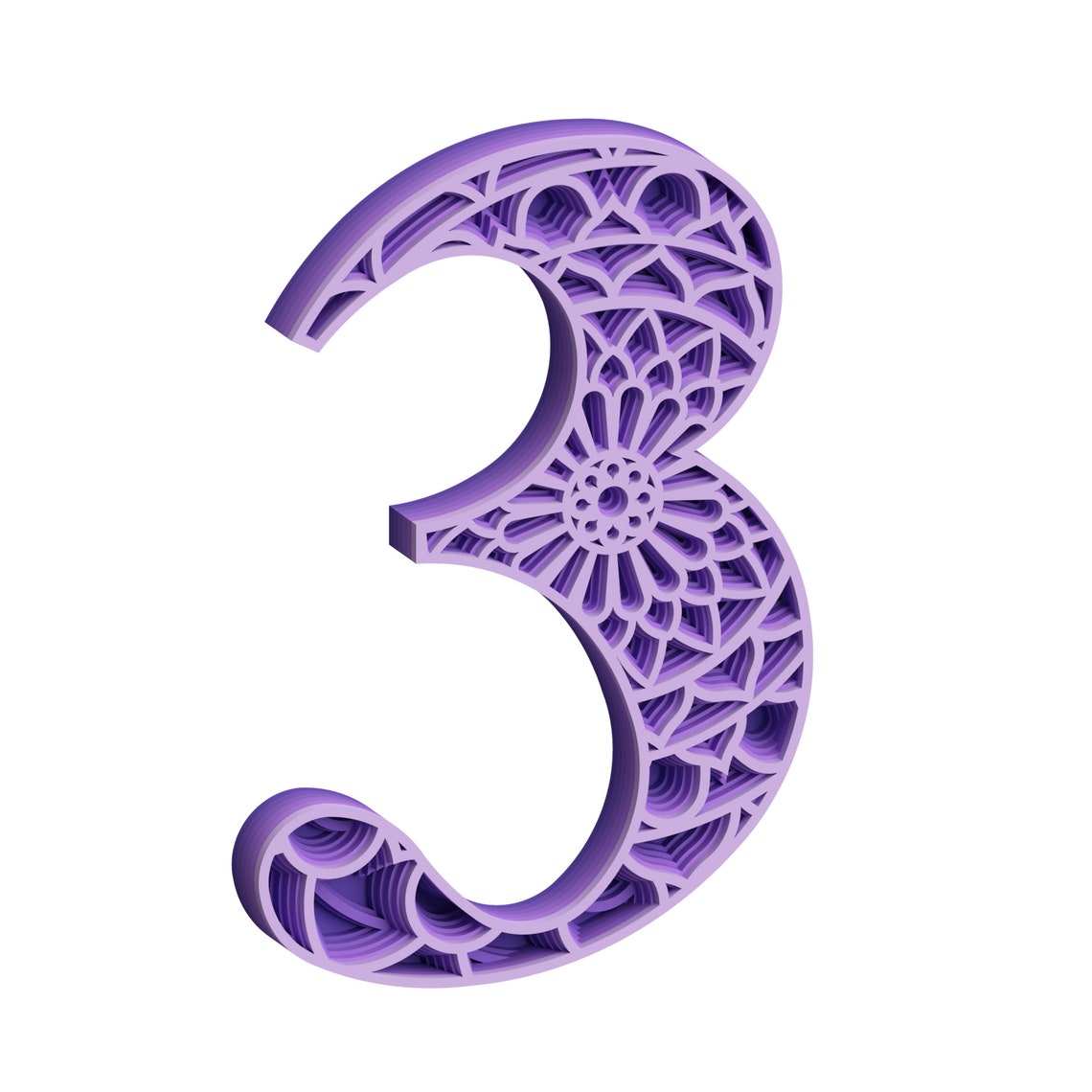 Free Free Layered Number Svg 623 SVG PNG EPS DXF File