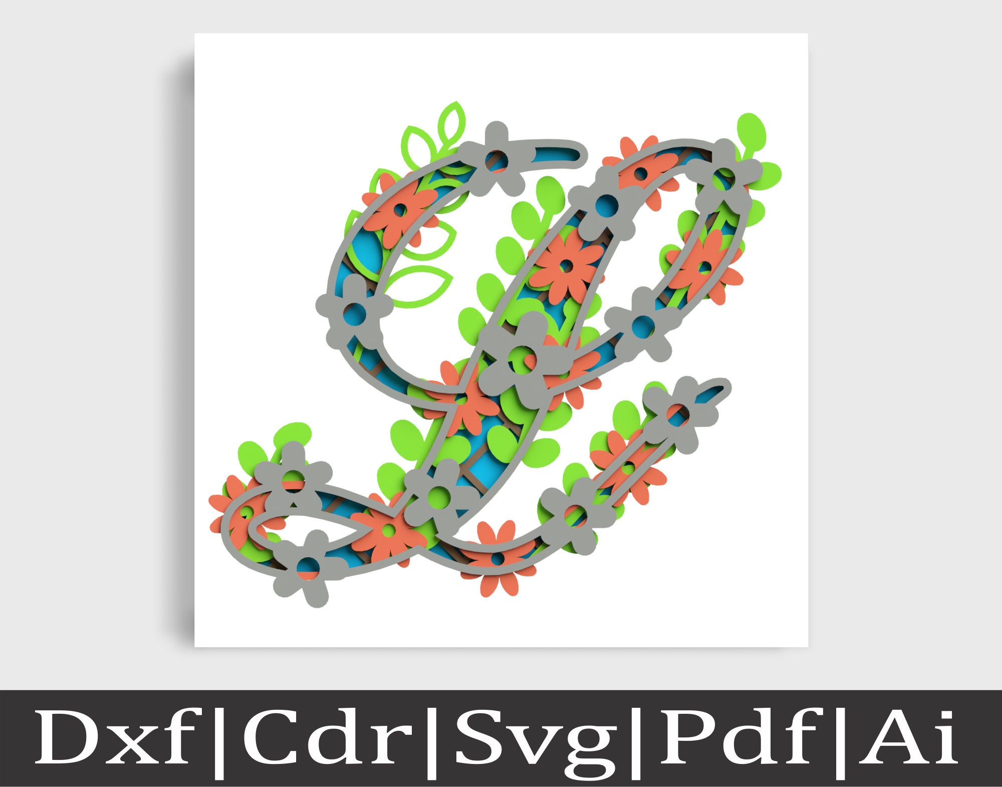 Free Free Layered Monogram Svg 254 SVG PNG EPS DXF File