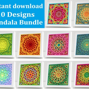 MANDALAS SVG, Mandala Svg File for Cricut, Mandala Vector, Mandala Svg  Bundle, Svg Files for Cricut and Silhouette, Instant Download 