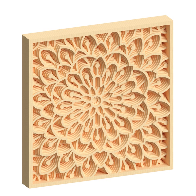 Download Laser Cut Dxf Mandala Template 3d Multilayer Mandala Glowforge Files Svg For Cricut Downloadable Digital Product Mdc116 Layered Mandala Svg Art Collectibles Digital 330 Co Il