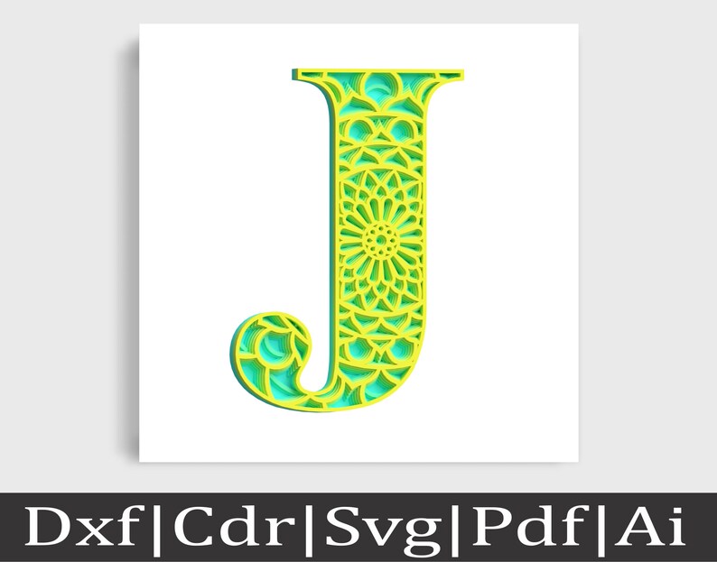 Download Digital Product Layered Letters Svg 3d Multilayer Mandala Glowforge Files Mdc062 Layered Letter J Layered Alphabet Svg Svg For Cricut Drawing Illustration Art Collectibles Intellistall Com