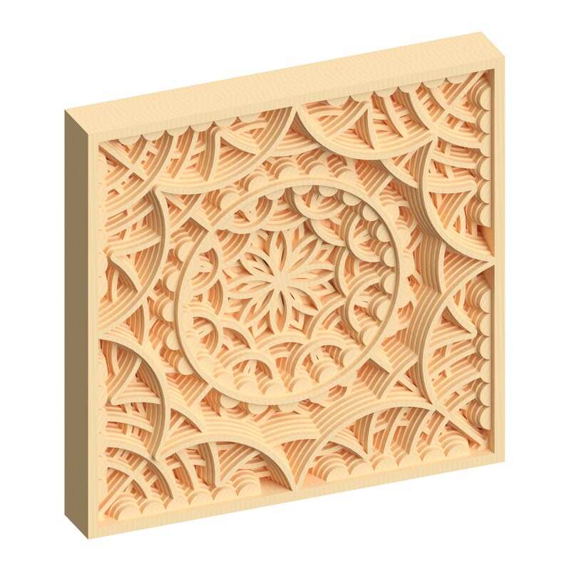 Download Laser Cut Dxf Mandala Template 3d Multilayer Mandala Glowforge Files Svg For Cricut Downloadable Digital Product Mdc098 Layered Mandala Svg Drawing Illustration Art Collectibles Vadel Com