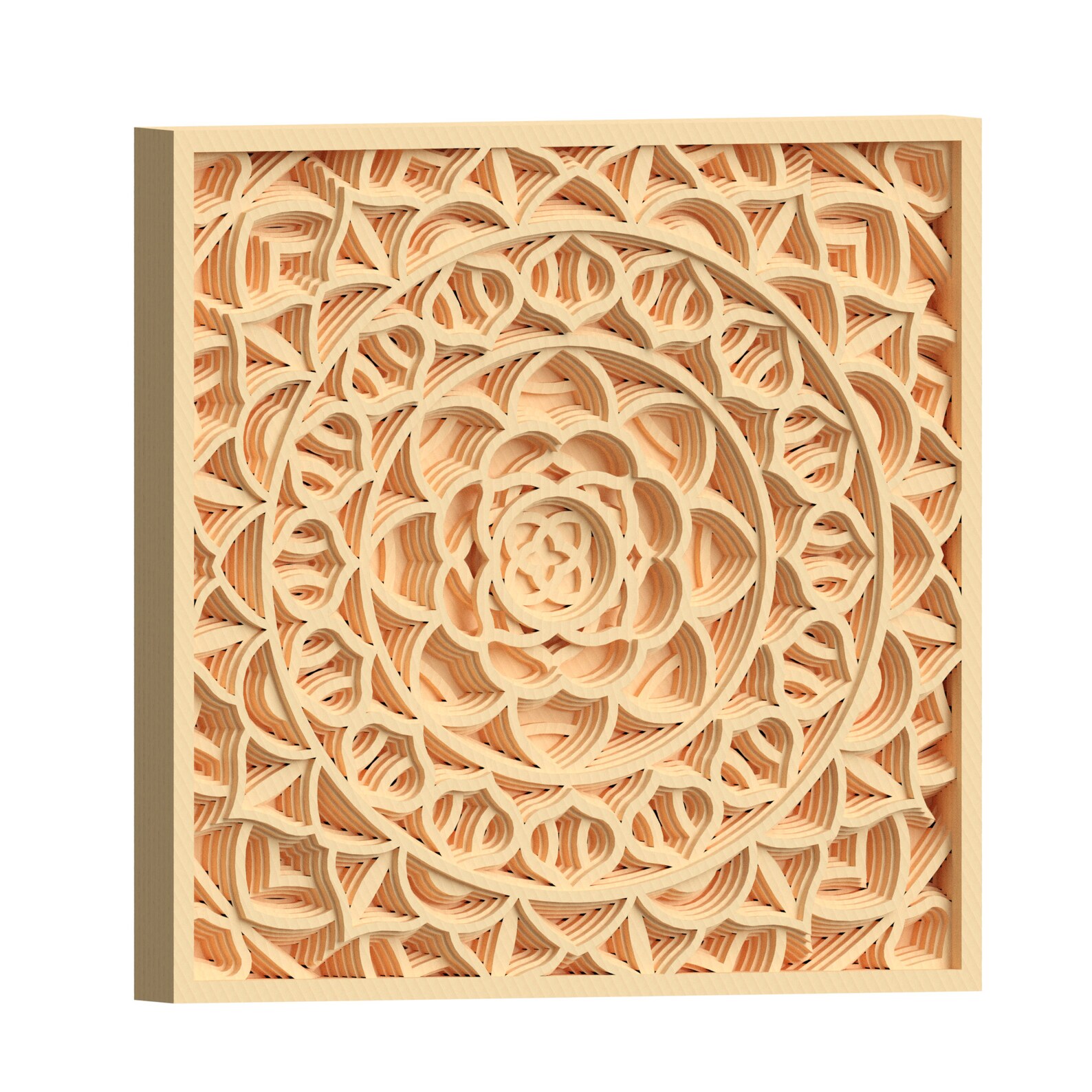 Download LAYERED MANDALA SVG Laser Cut Dxf Mandala Template3D | Etsy