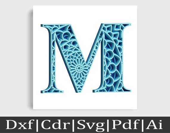 Free Free 283 Layered Mandala Letters SVG PNG EPS DXF File