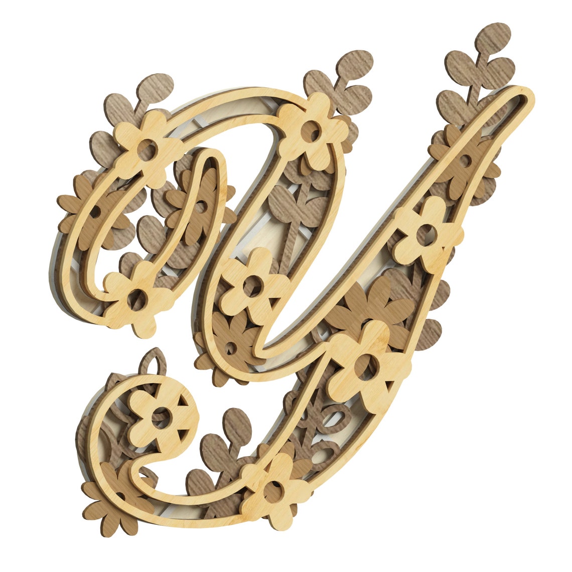 Download Layered Script Letter Y for laser cut layered monogram svg | Etsy