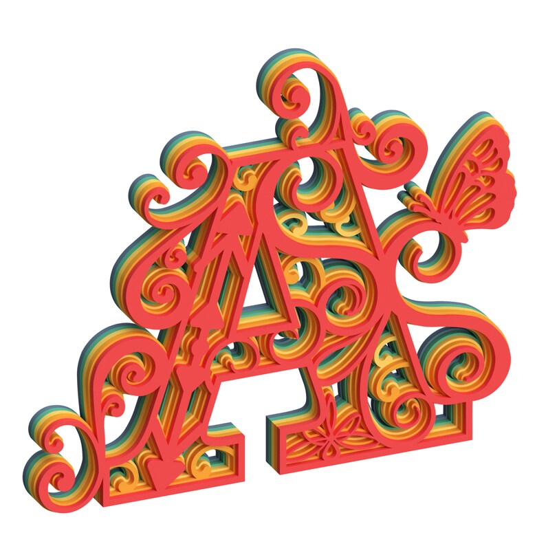 Free Free Layered Monogram Svg 218 SVG PNG EPS DXF File