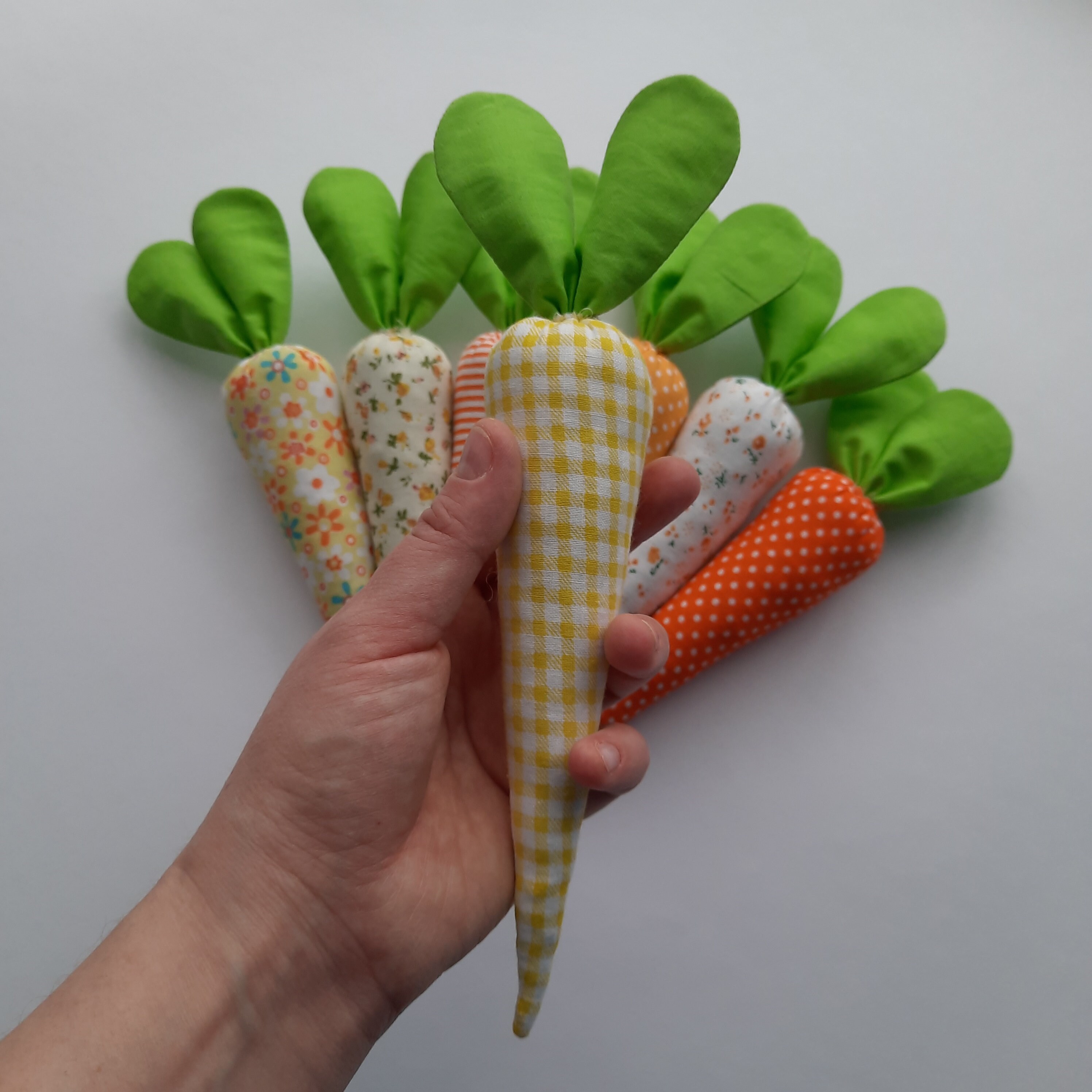 Set of 7 Easter carrots Fabric carrots Spring ornaments Easter Etsy