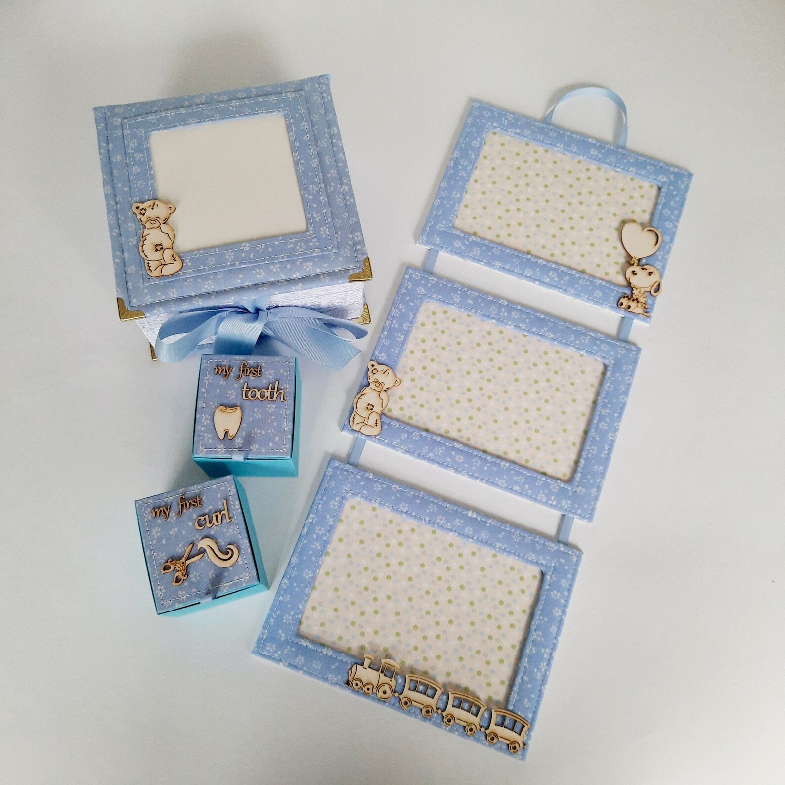 Baby Keepsake Box Boy Frame Personalized First Year 4x6 First Etsy