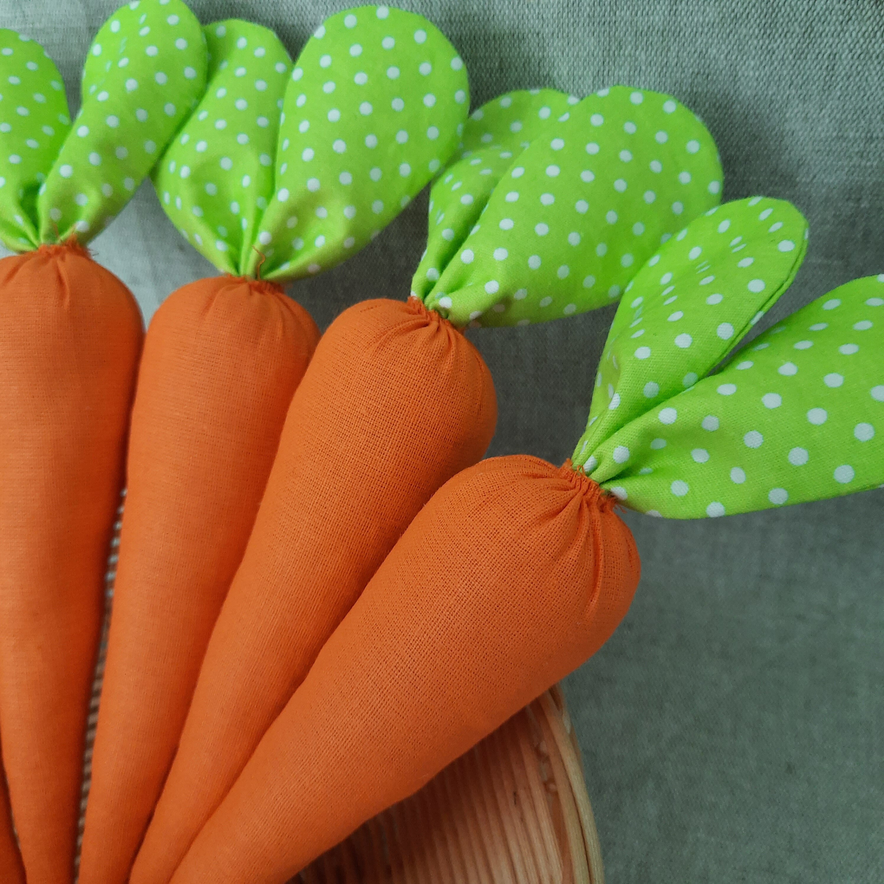 Set of 5 Fabric carrots Easter carrots Spring ornaments Easter Etsy
