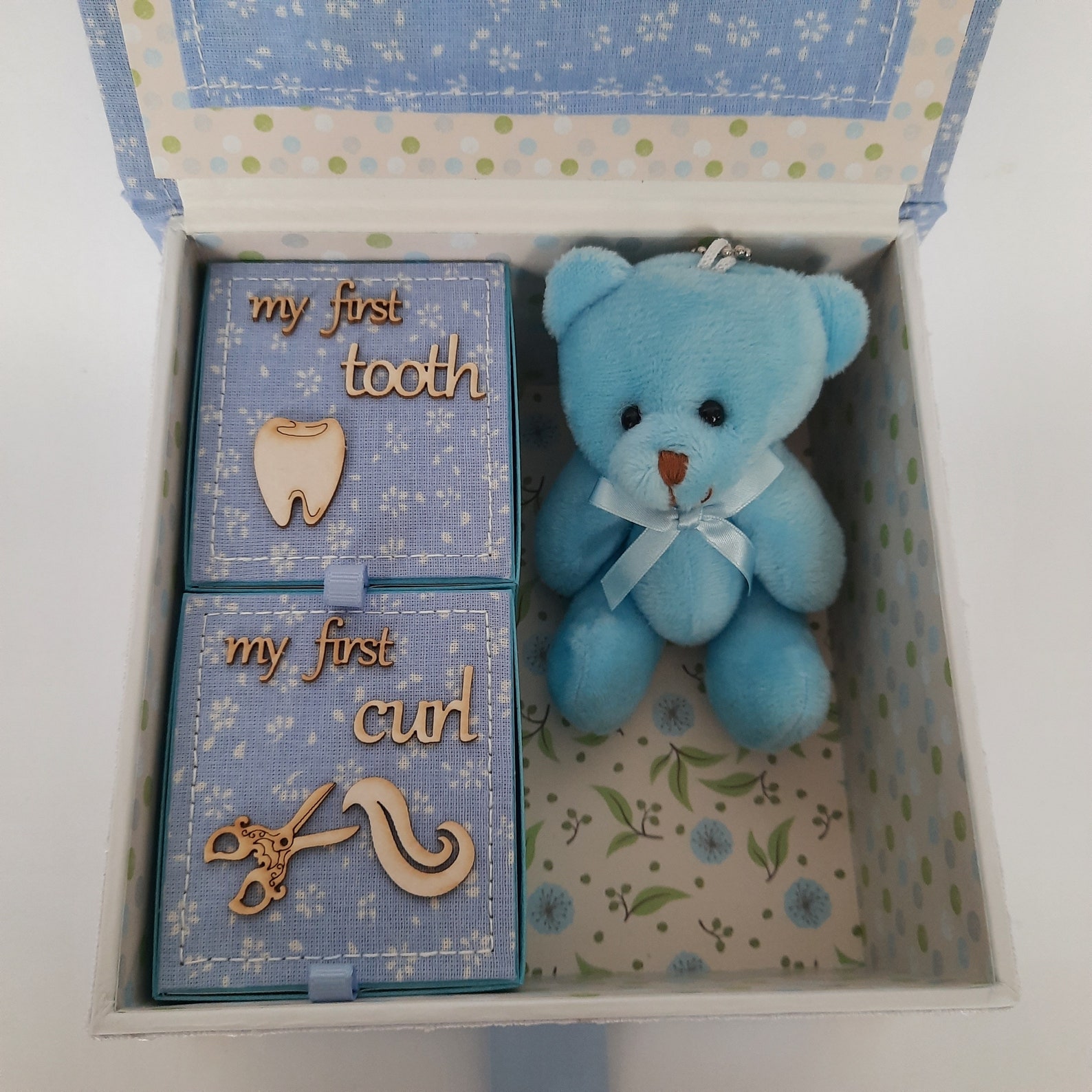 Baby Keepsake Box Boy Frame Personalized First Year 4x6 First Etsy