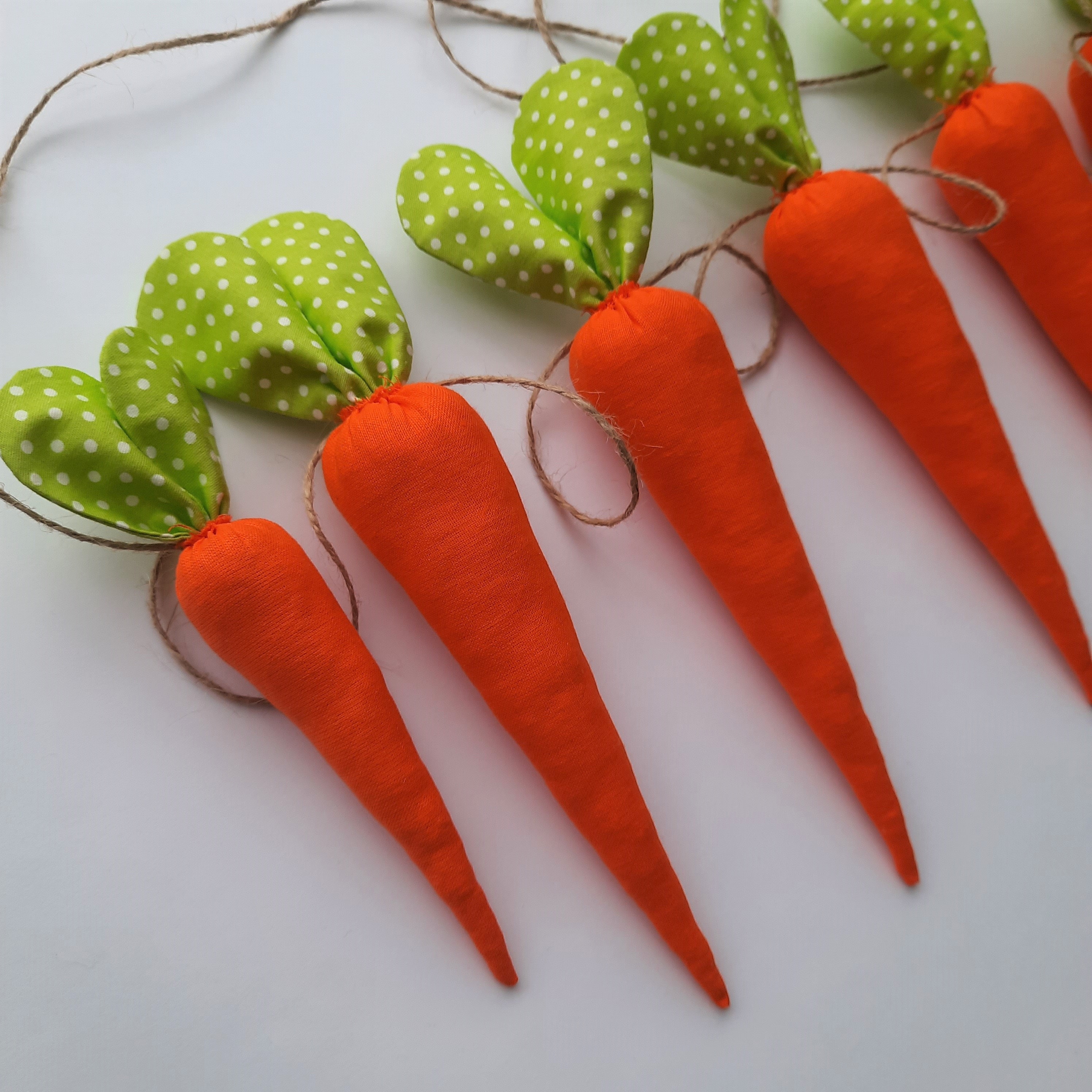 Carrot Garland Easter Fabric carrots Decorations Handmade Etsy