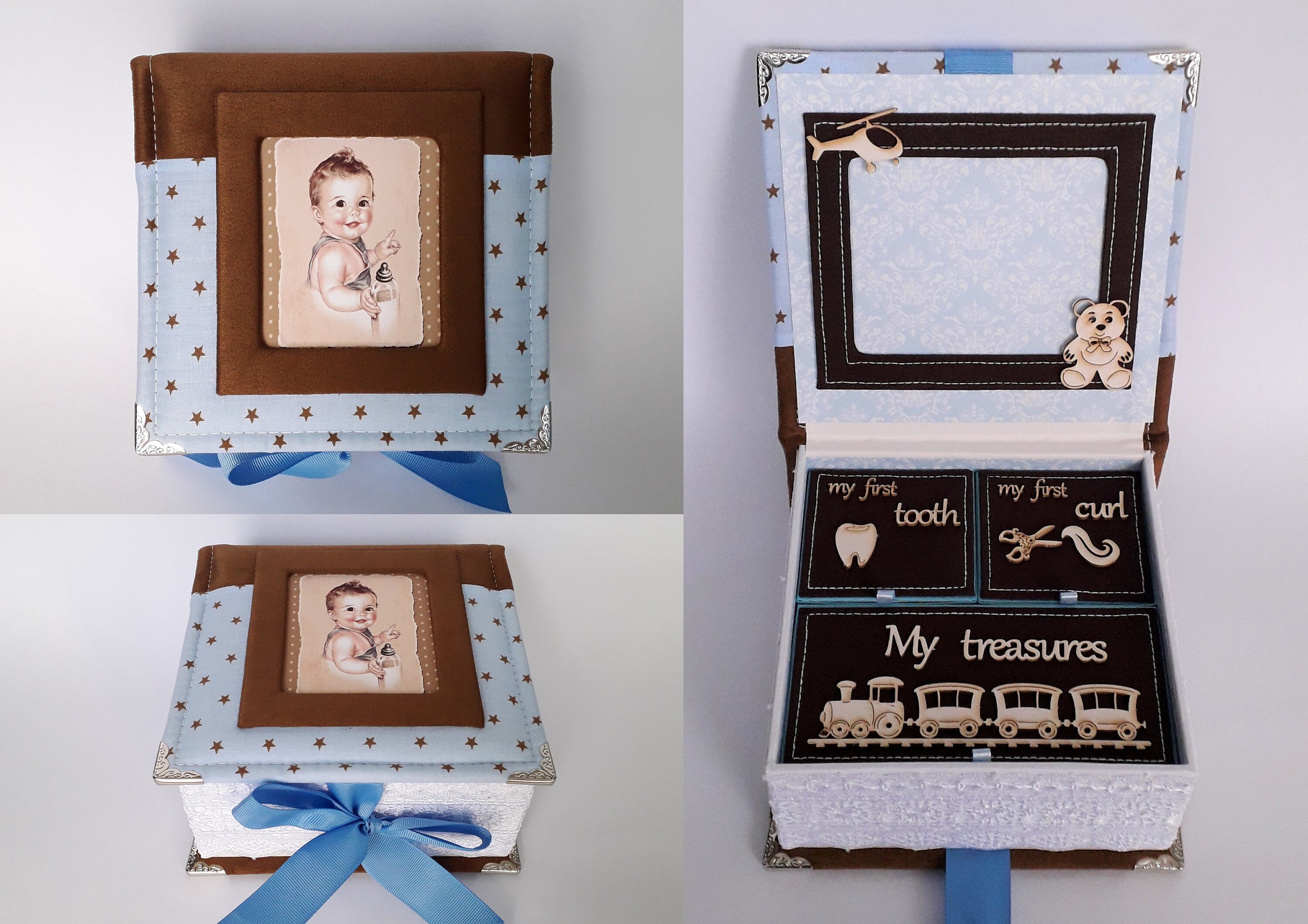 Baby Keepsake Box Boy Memory Box Time Capsule First Time Mom Etsy