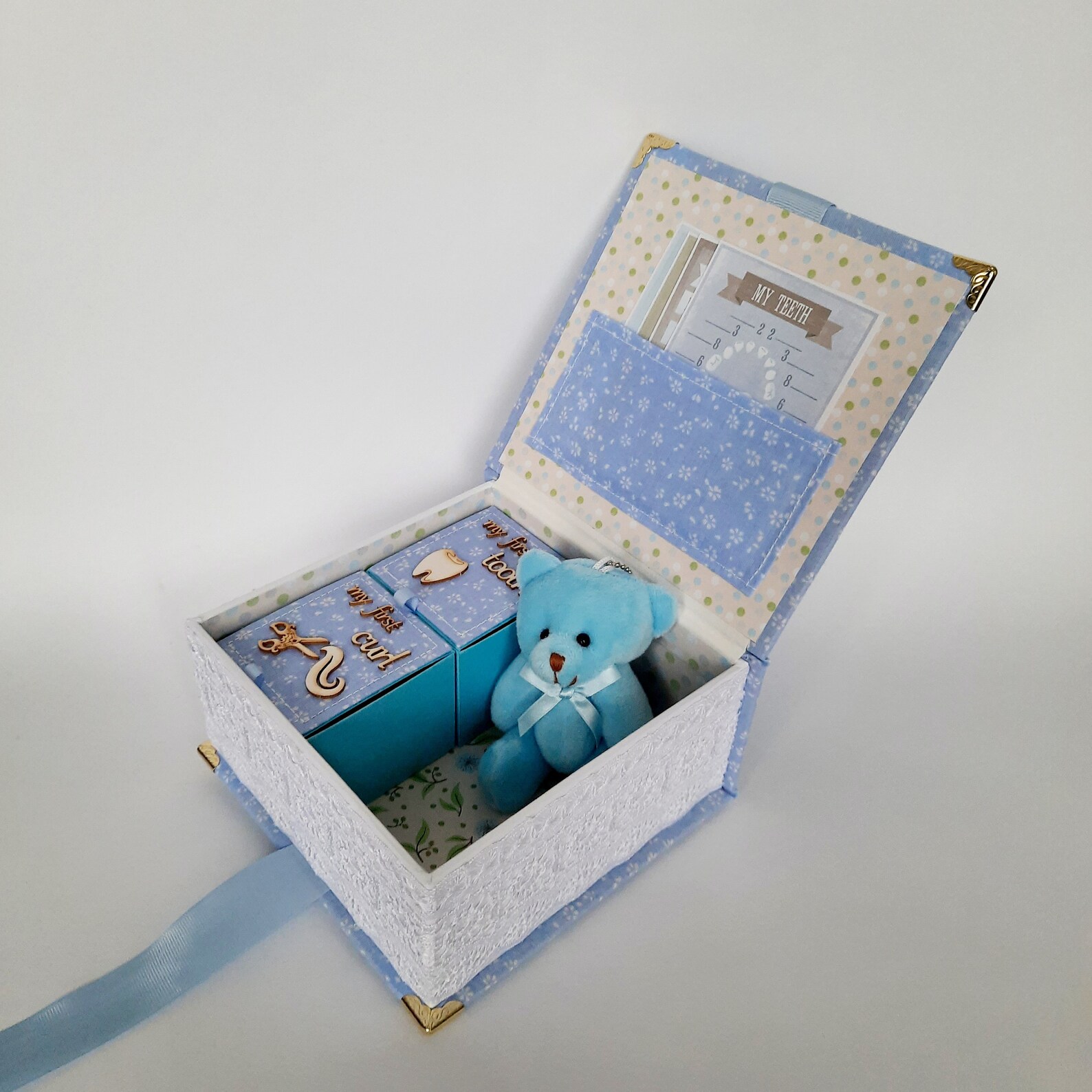 Baby Keepsake Box Boy Frame Personalized First Year 4x6 First Etsy