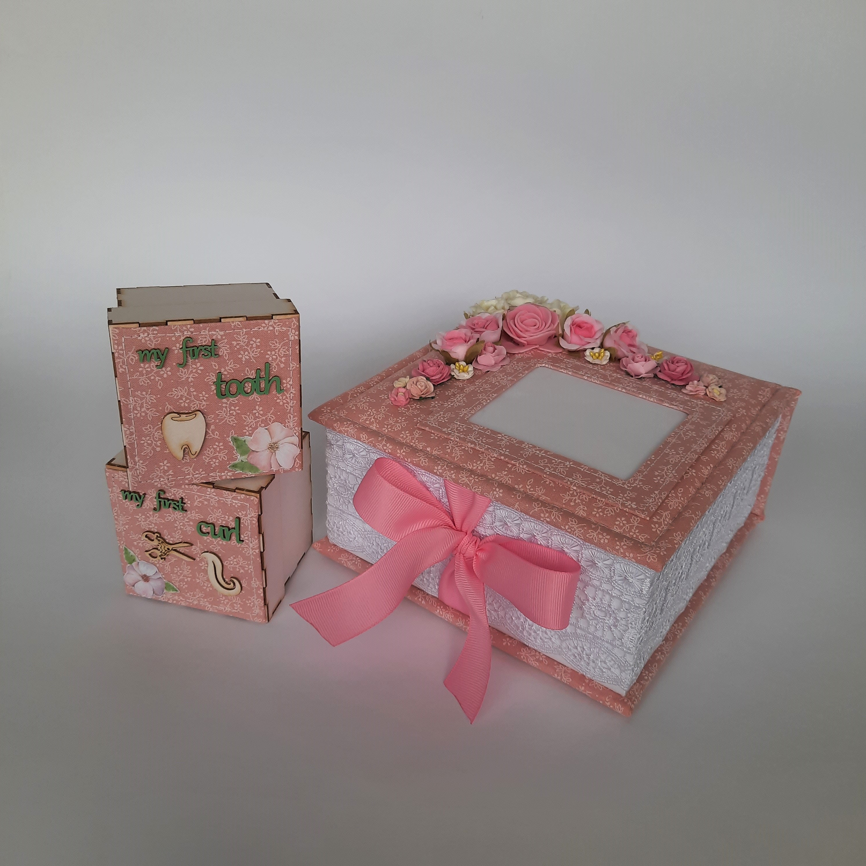 Baby keepsake box girl Memory box Time capsule First time mom gift Baby