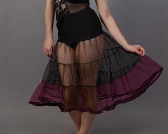 2 Tone Rockabilly Net Petticoat - Choose from 28 Colours - Made to Order