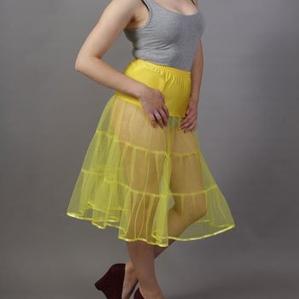 Single Tiered Net Petticoat - 1 Layer - Choose from 28 Colours