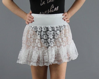Short White Lace Mini Petticoat Underskirt - Etsy