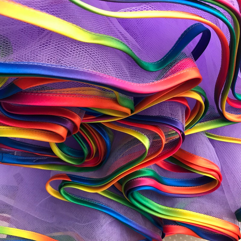 Rainbow Ribbon Skirt Women - Etsy UK