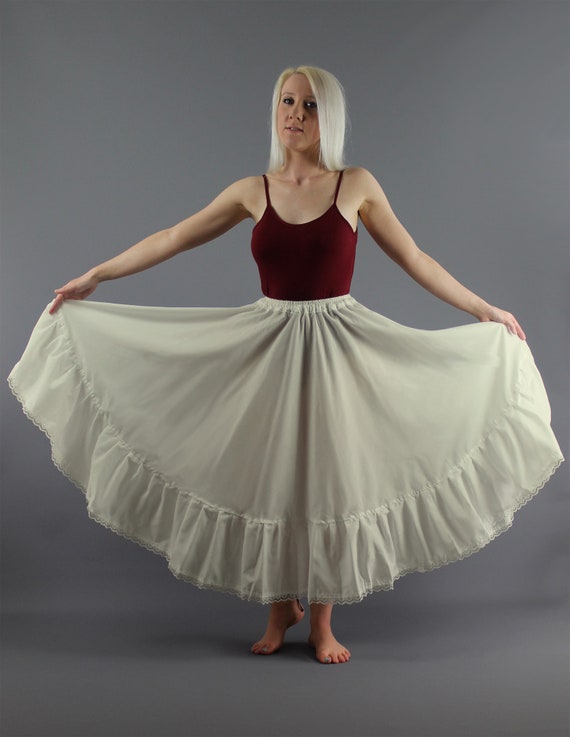 Ivory Full Circle Petticoat 100% Pure Cotton Made to Order
