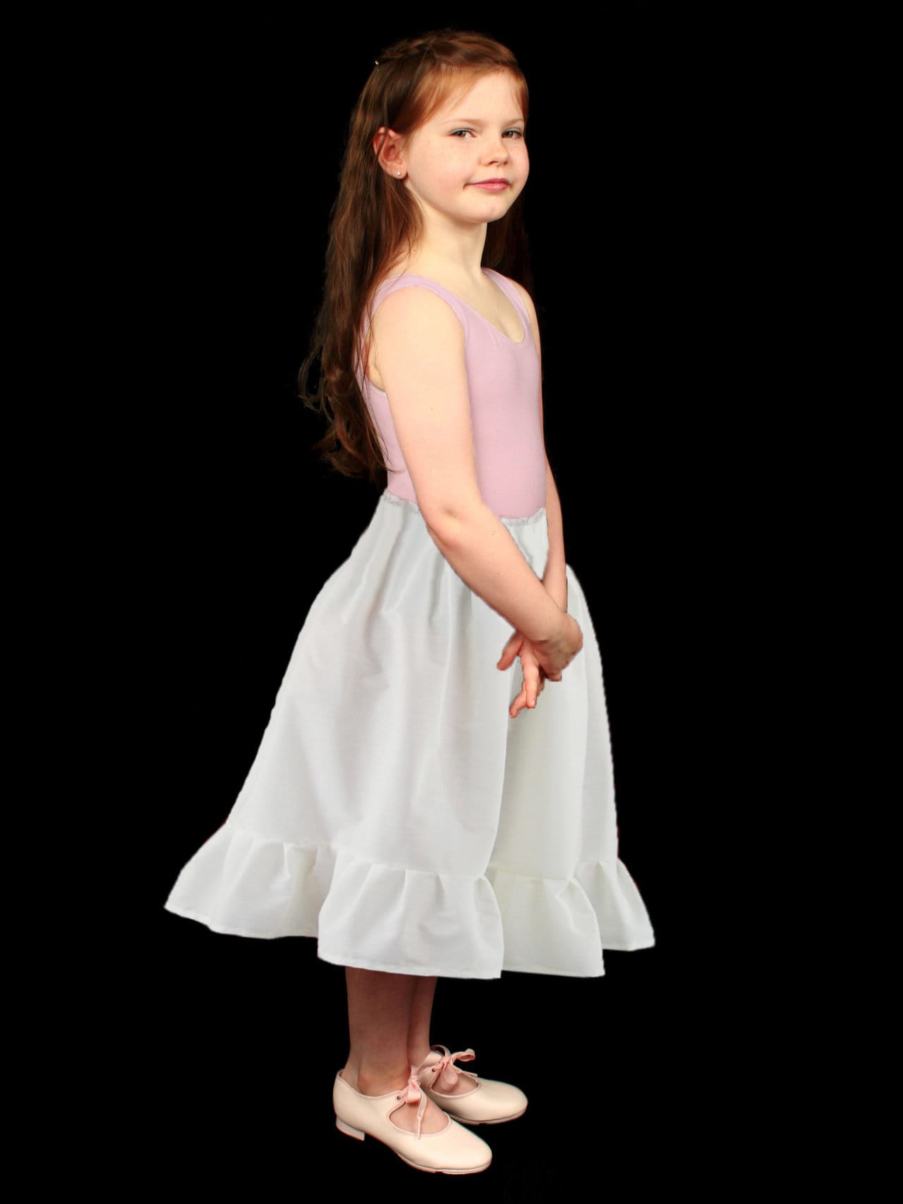Miss Model Candyland Petticoat Dress for Girls Underdress and Kids White Full Slip Poodle Skirt Perfect for Formal Dress 