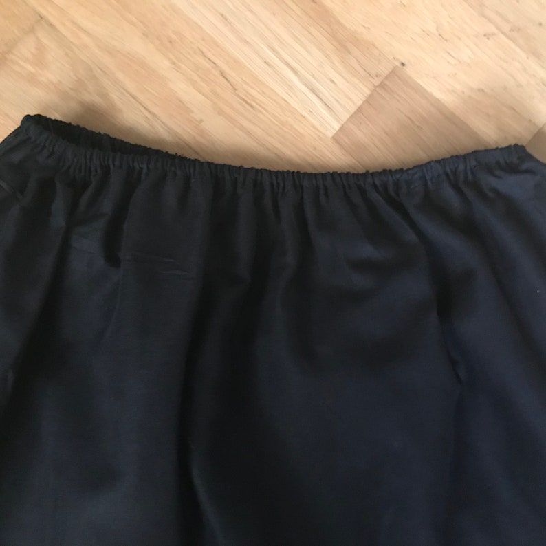 Black Cotton Lawn Slip Skirt With Guipure Lace Edge Underskirt Etsy