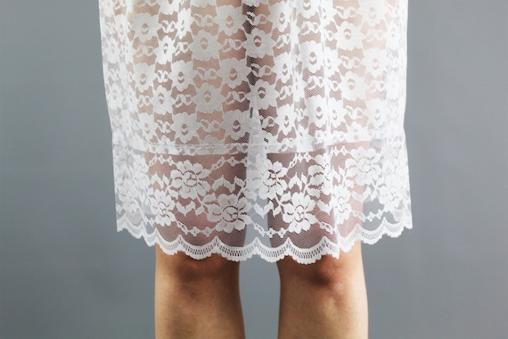 Delicate Lace Skirt Extender White - Choose Length + Waist Delicate Lace Skirt Extender White - Choose Length + Waist