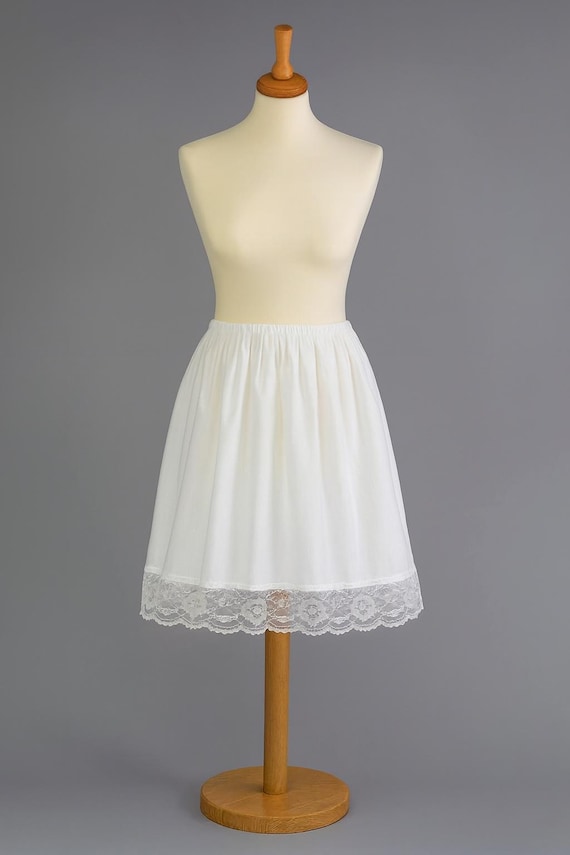 cotton half slip for under dress Under Moments Women's Shapewear Half Slip Anti-Static White Under Dress Skirt - Medium, Size: 27 inch Length