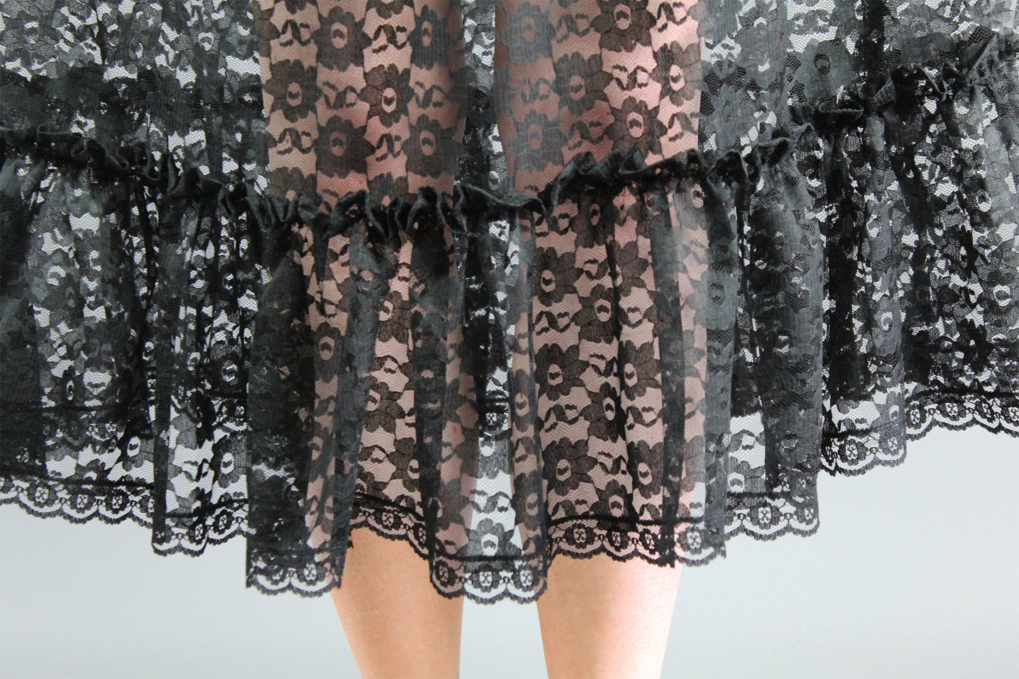 Long Black Lace Skirt Extender - Choose Length + Waist - Etsy