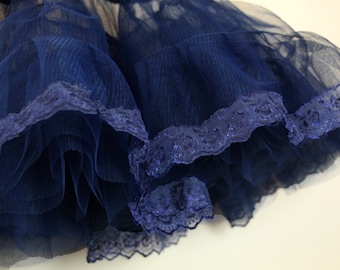 Lace Edged Net Petticoat - Choose from 13 Colours Choose Length + Waist