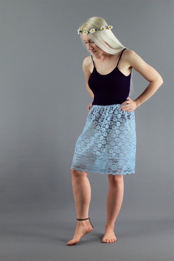Baby blue lace skirt clearance uk